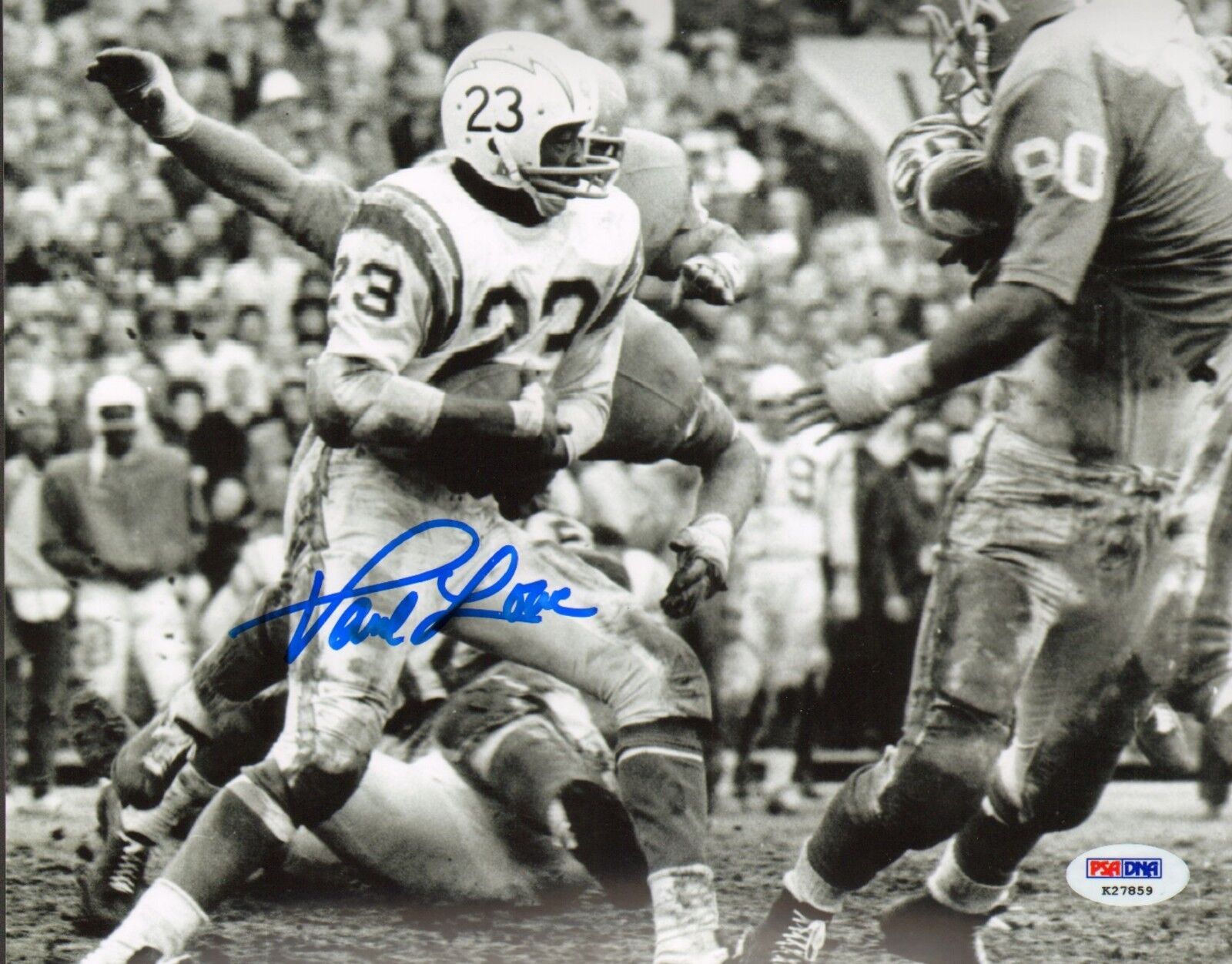 Paul Lowe Signed Chargers 8x10 Photo Poster painting PSA/DNA Picture Autograph All Time AFL Team