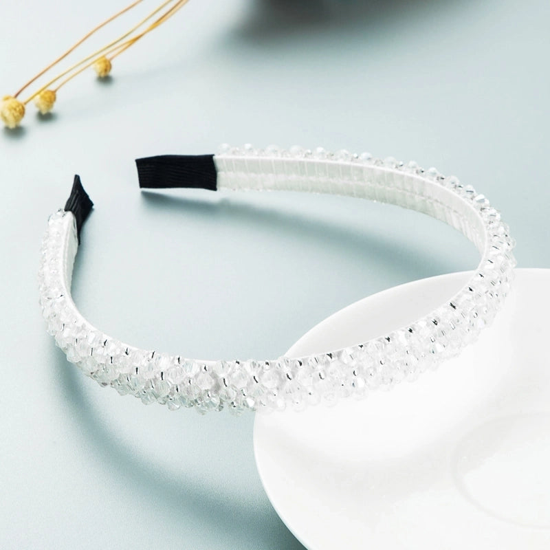 Women’s Casual Vacation Classic Style Color Block Alloy Rhinestone Glass Inlay Rhinestones Hair Band