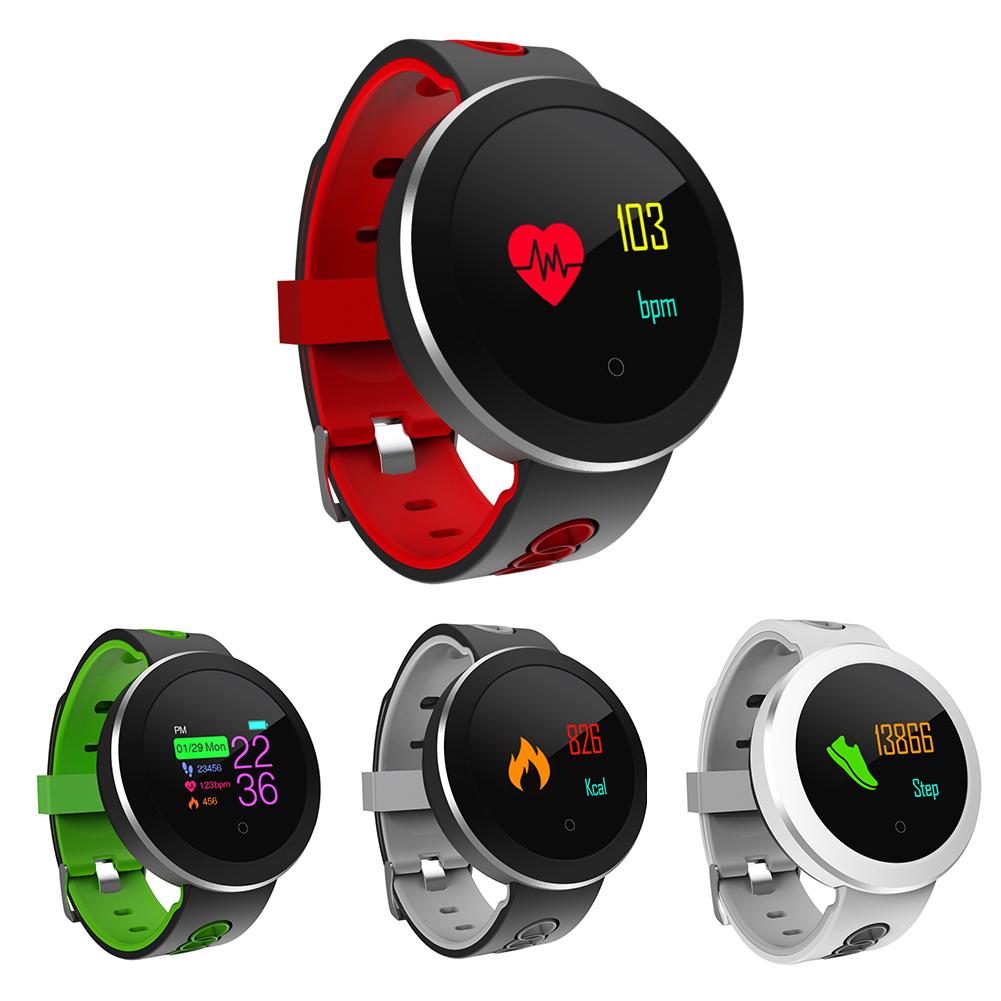 

Q8 Pro Smart Bracelet IP68 Waterproof Heart Rate Blood oxygen monitor, Black+green, 501 Original