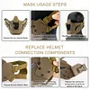 Airsoft Mask 700FPS Impact Resistance Safety Mask Detachable for Training(Black)