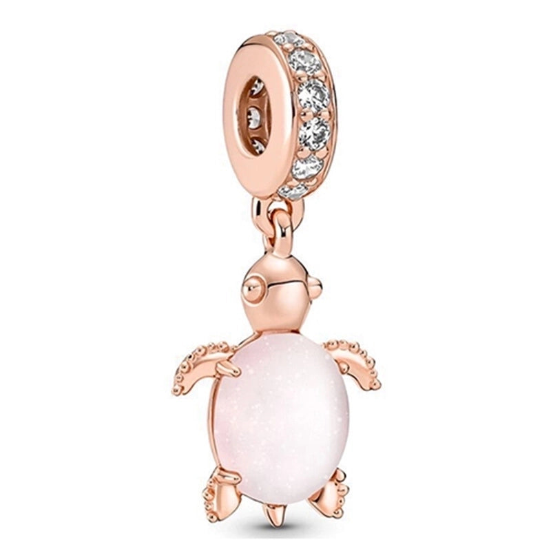 10 Pieces Cartoon Style Geometric Animal Metal Plating Inlay Rhinestones Jewelry Accessories