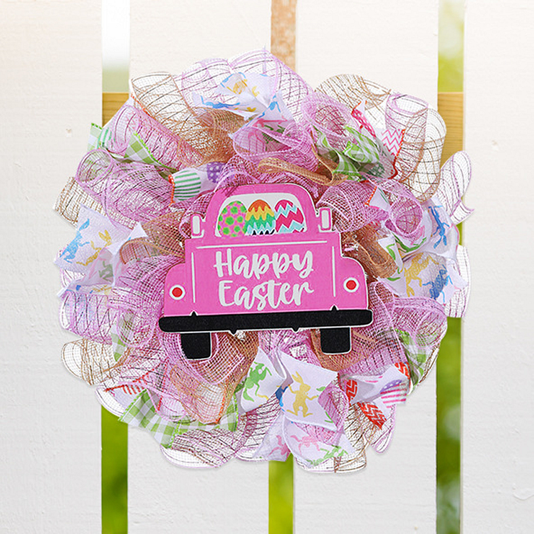 Easter Pink Car Wreath