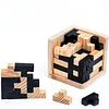 Jeu de casse-t&ecirc;te en forme de cube en bois 3D