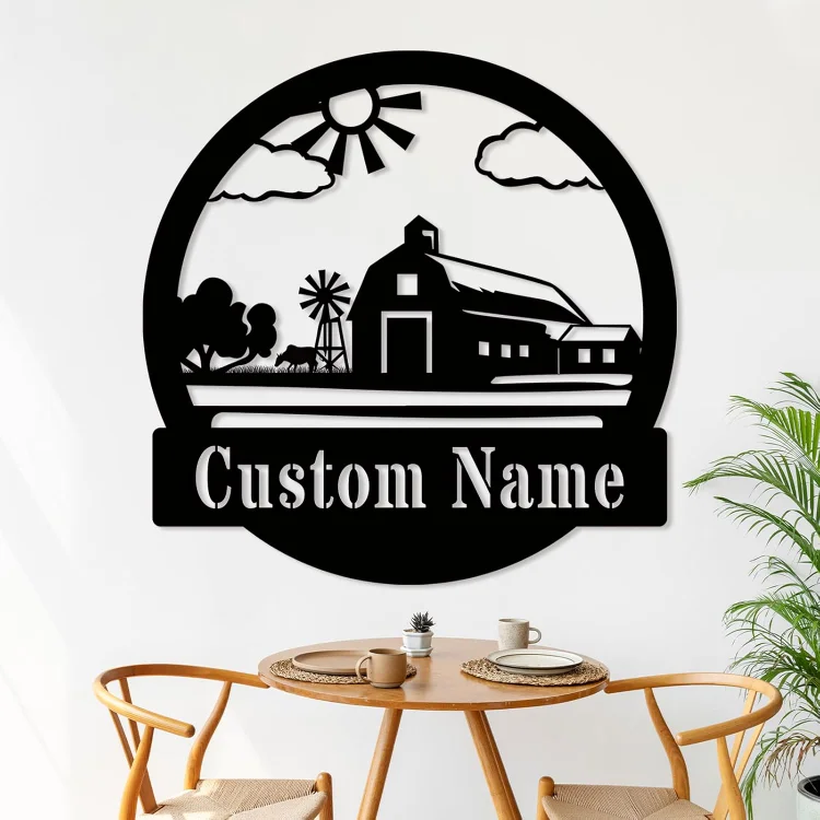 Custom Metal Sign | Personalized Butterfly Cabin Sign | Monogram Family Name Sign | Outdoor Metal Wall Art | Bedroom Wall Decor | Last Name Sign | Housewarming Wedding Gifts | Porch Sign