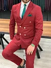 Bernardo Claret Red Double Breasted Suit