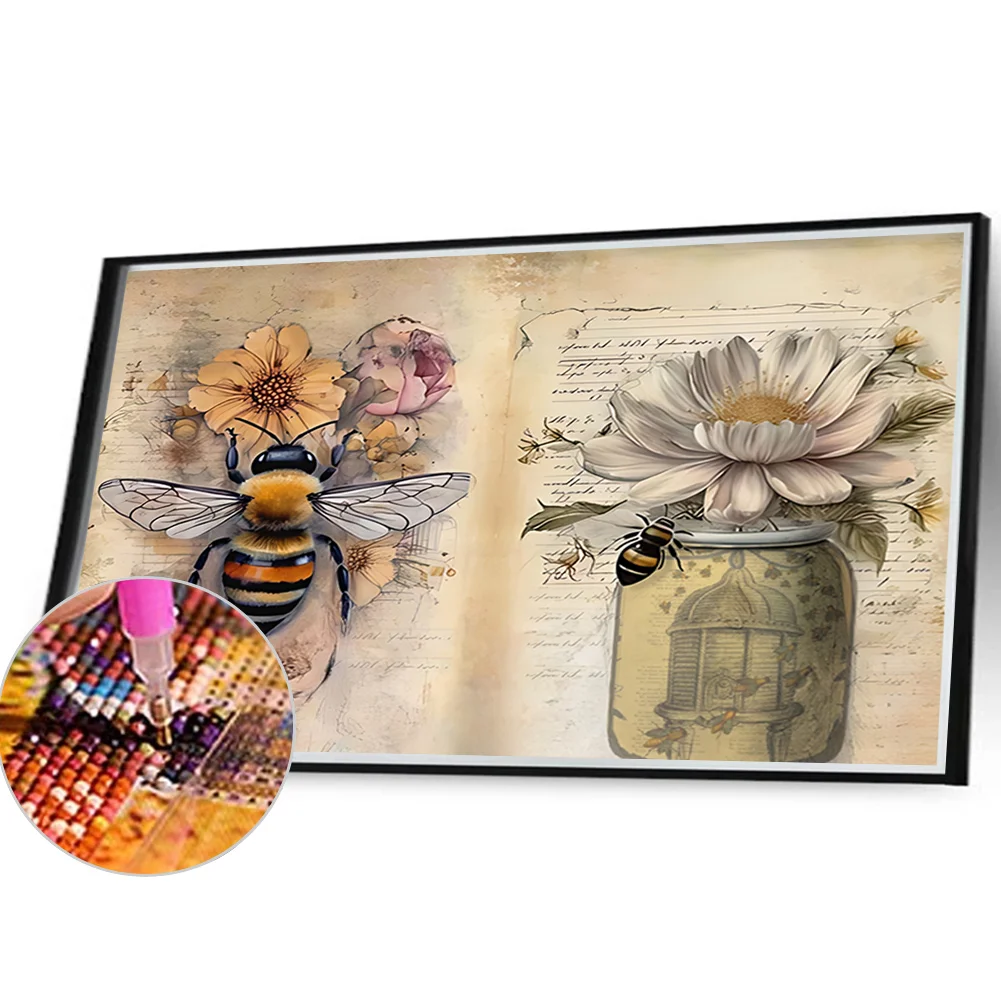 Diamond Painting - Full Round Drill - Bee(Canvas|40*30cm)