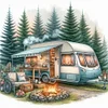 Diamond Painting-DIY Full Round Drill Outdoor Camper