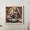 Diamond Painting-DIY Full Round Drill Wolf Family(40*40 CM)