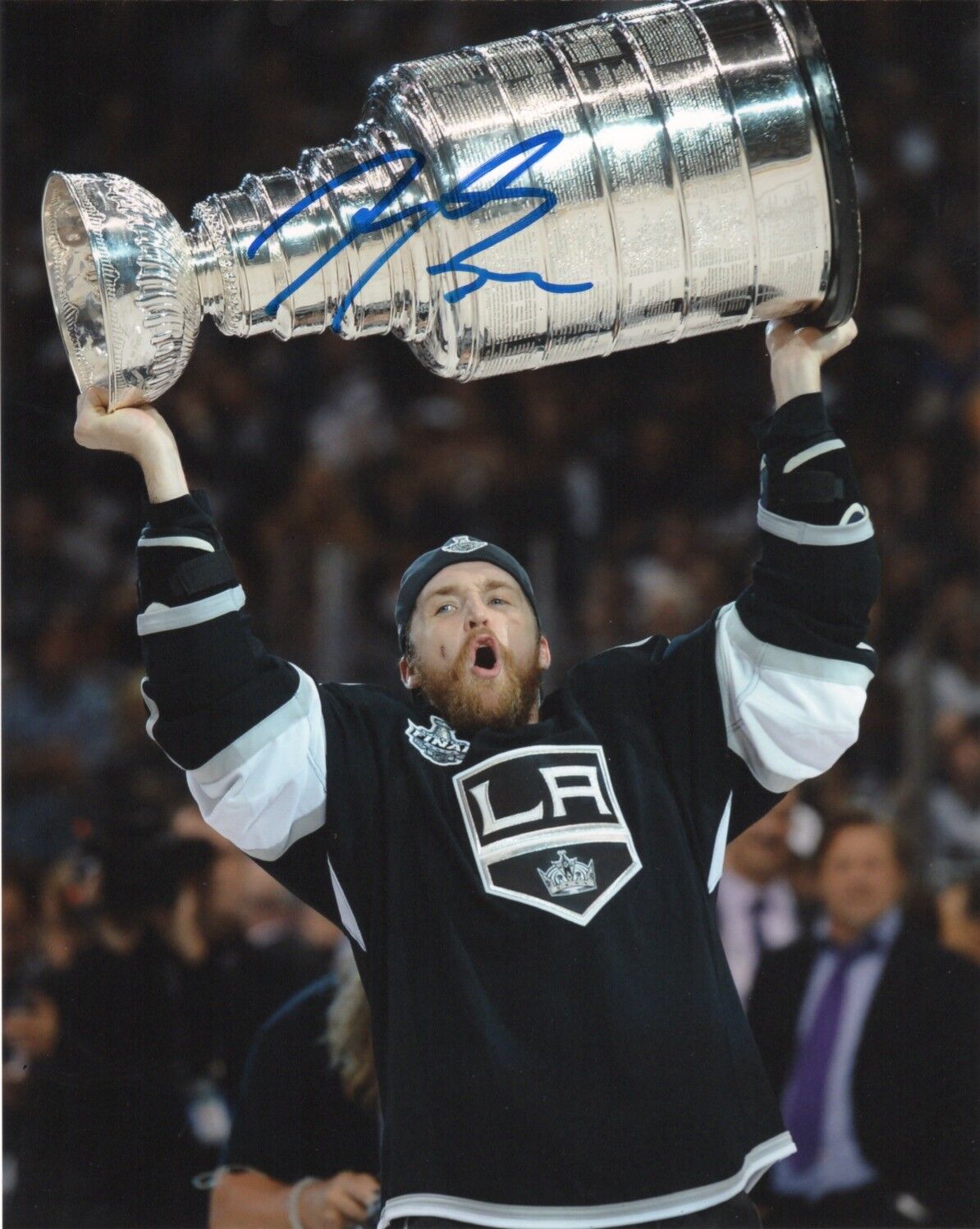 Los Angeles Kings Trevor Lewis Stanley Cup Signed Autographed 8x10 Photo Poster painting COA #3