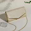 BAIGIO Elegant Abendtasche Damen Clutch Damen Brauttasche Champagner Schultertasche Einfarbige Ttasche f&uuml;r Hochzeit Party Cocktail