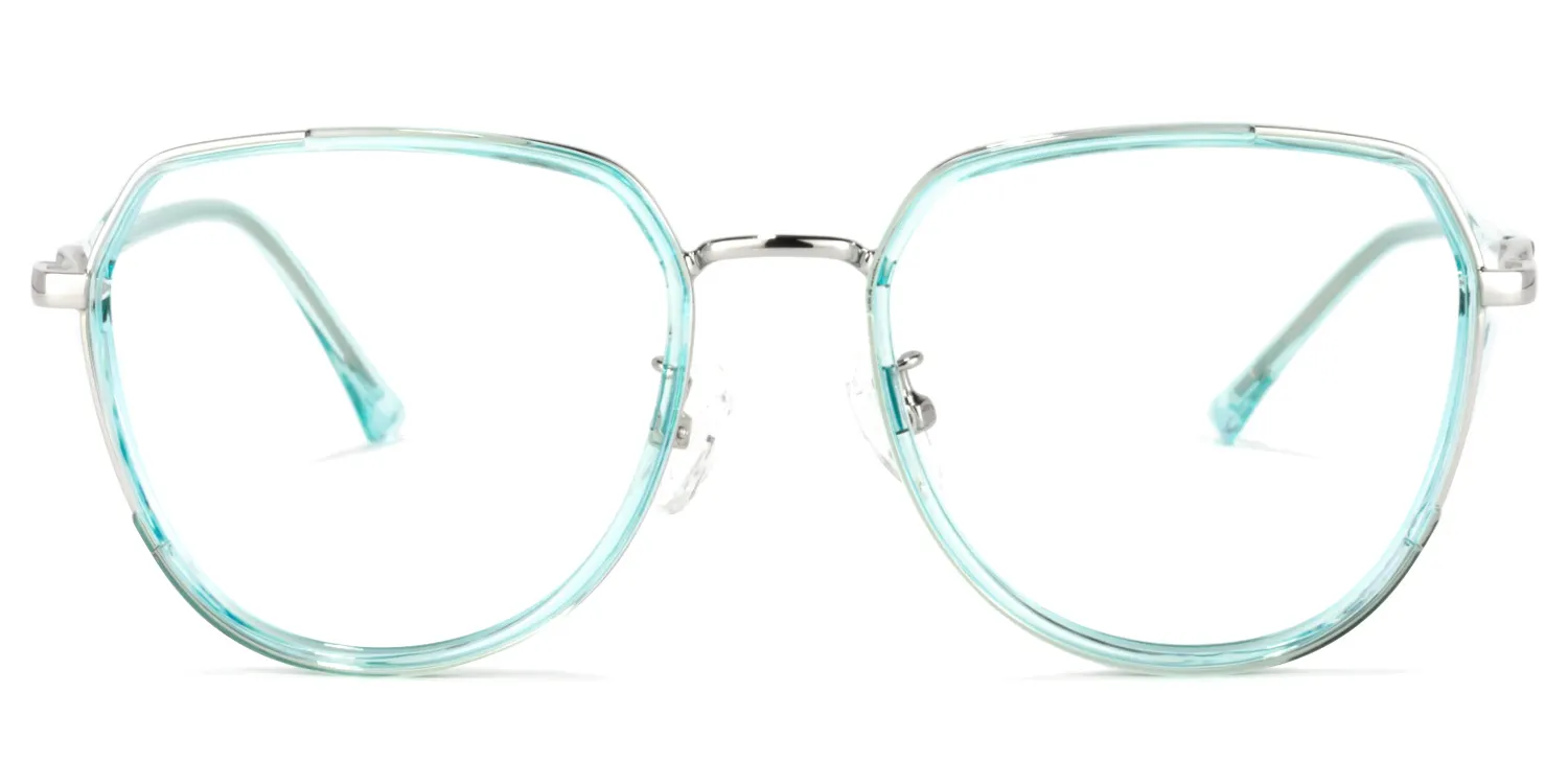 Nash Blau Geometrisch Brille Blau