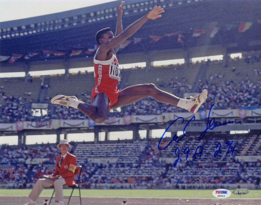 Carl Lewis SIGNED 11x14 Photo Poster painting Olympic Gold Medalist Track PSA/DNA AUTOGRAPHED