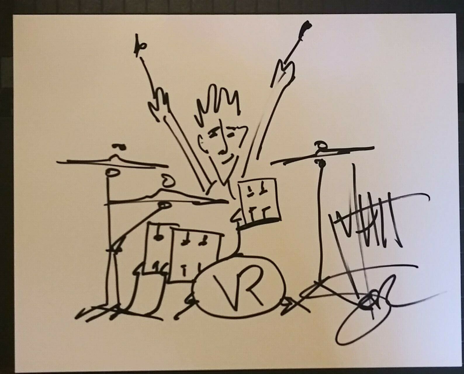 Matt sorum sketch signed 8x10