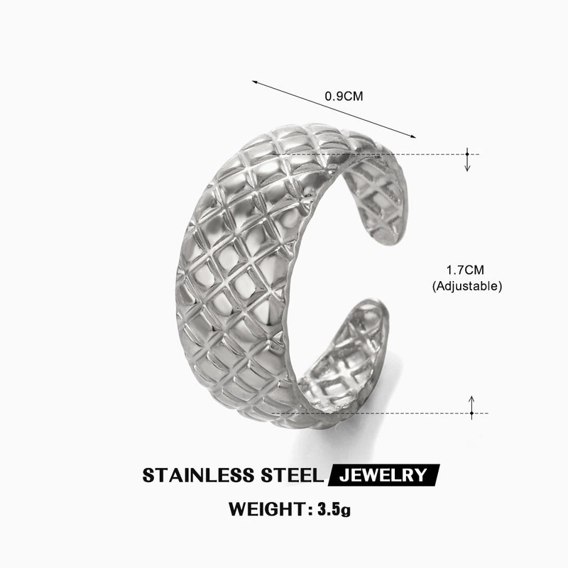 304 Stainless Steel 18K Gold Plated IG Style Plating Heart Shape Butterfly Open Rings