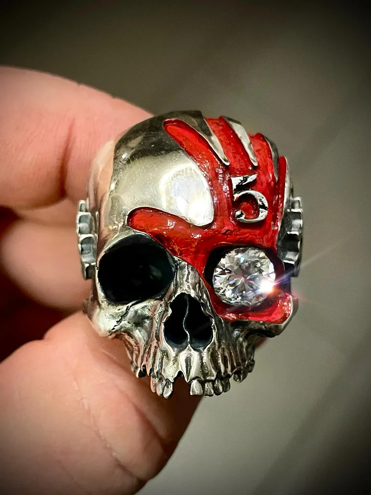 💀Five Finger Death Punch Skull Ring🎉10th Anniversary Special Offer🎉