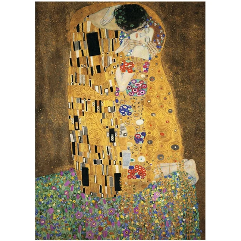 Puzzle 1000 Pieces European Paintings Jigsaw Puzzles Education Toys Board Games for Adults Boys Girls Klimt's Kiss