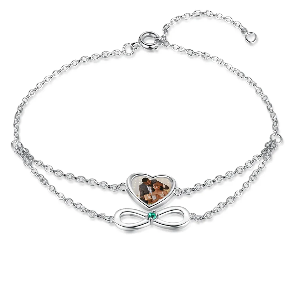 Foto Armband mit 1 Geburtsstein Kettenmachen