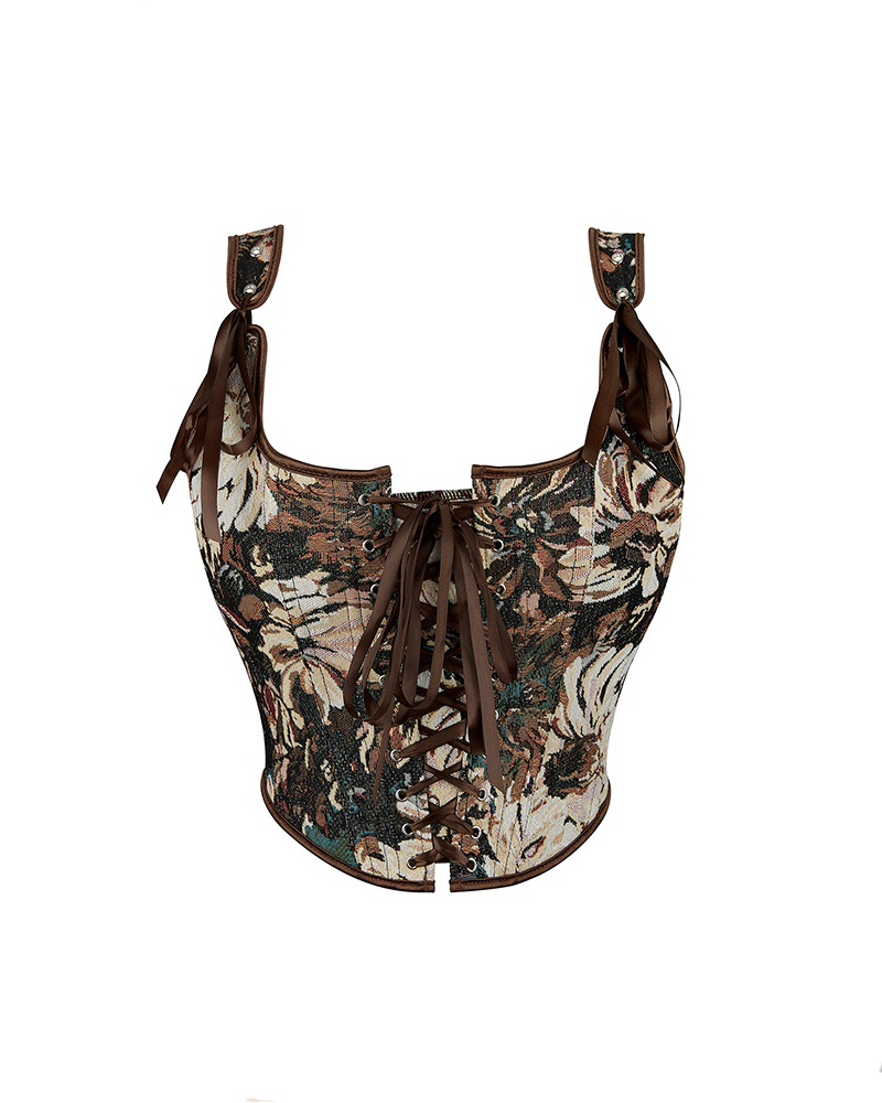 French Jacquard Court Style Corset