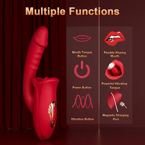 Rose Nibbler Biting Mouth Vibrator clitoral stimulator liquid silicone vibrator