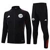  25/26  Ajax  black long zipper Training Jacket Set