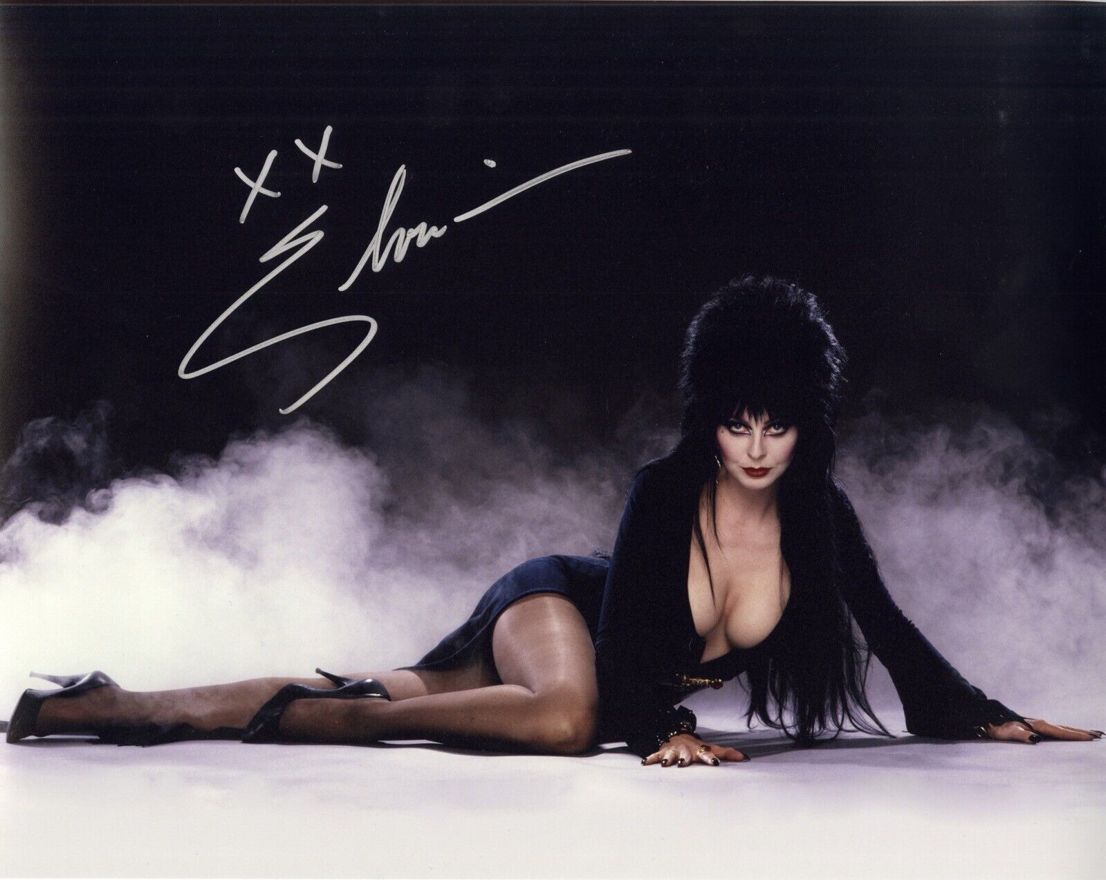 Elvira Mistress of the Night 14x11 Photo Poster painting signed by Elvira! IMAGE No6