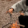 Firewood Tongs Log Tongs Beech Wood Handle Iron Clamp High Temperature Resistance Fire Tongs for Outdoor Stove Fire Place Tools Accessories(Log Tongs)