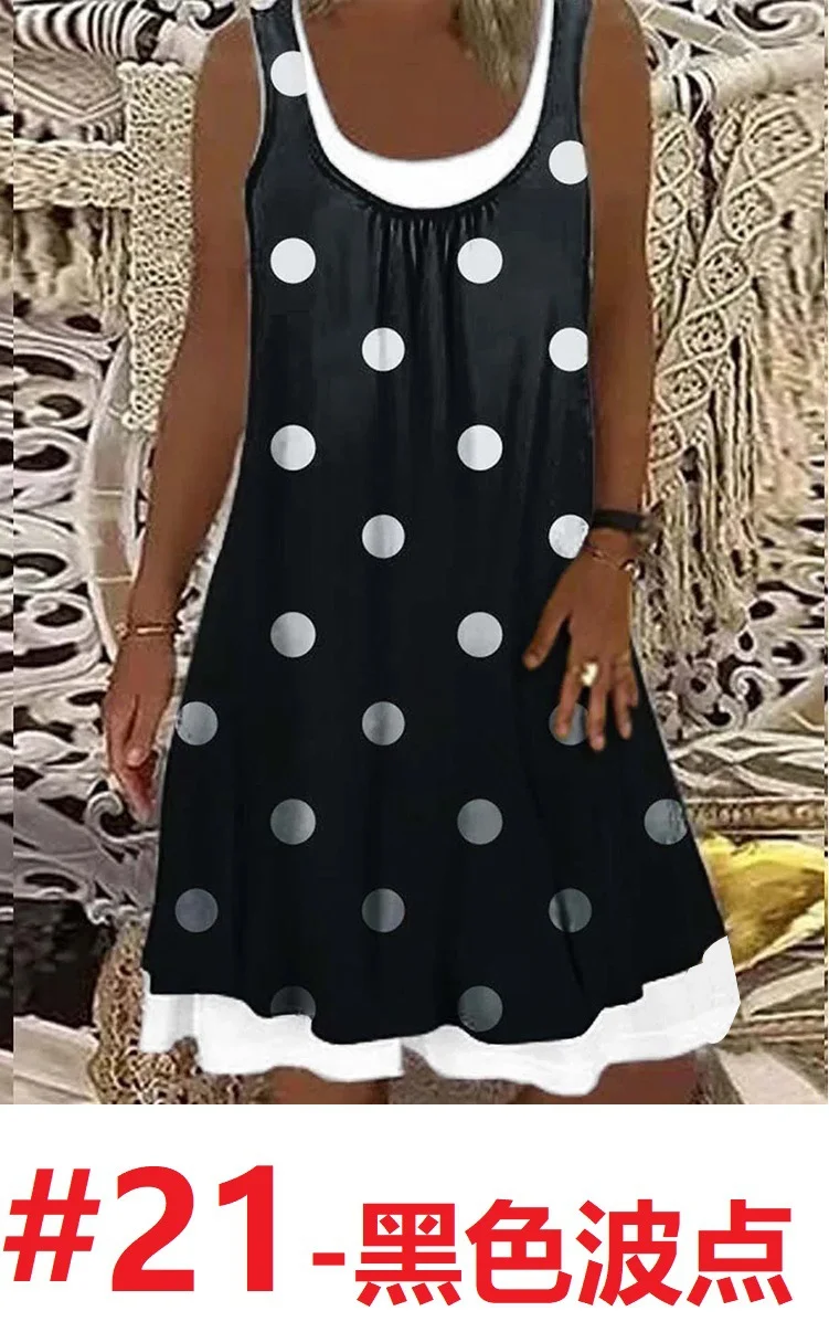 Nigikala Nigikala Women's 2025 Summer New Fashion Imitation Denim Vest Casual Print Sleeveless Top