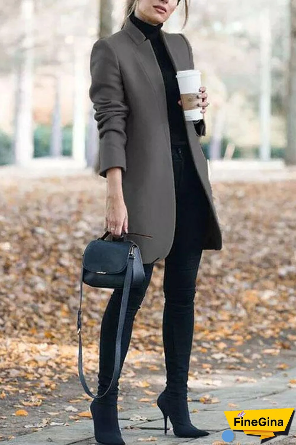 Stand Collar Barret Long Coat