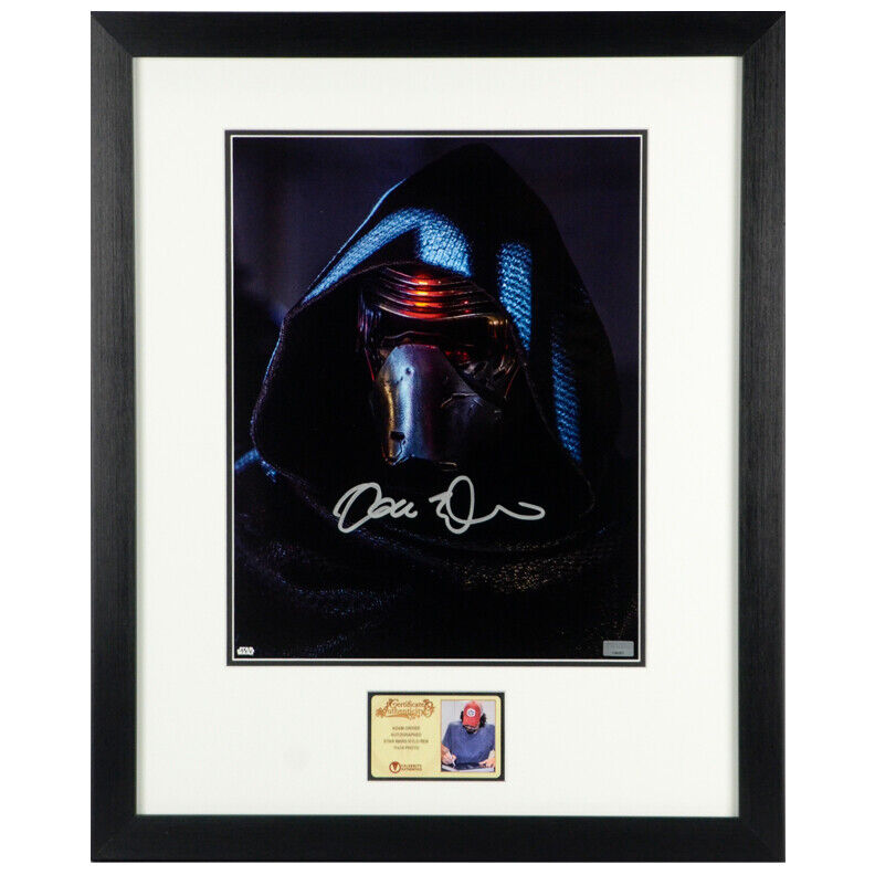 Adam Driver Autographed Star Wars Kylo Ren 11x14 Framed Close Up Photo Poster painting