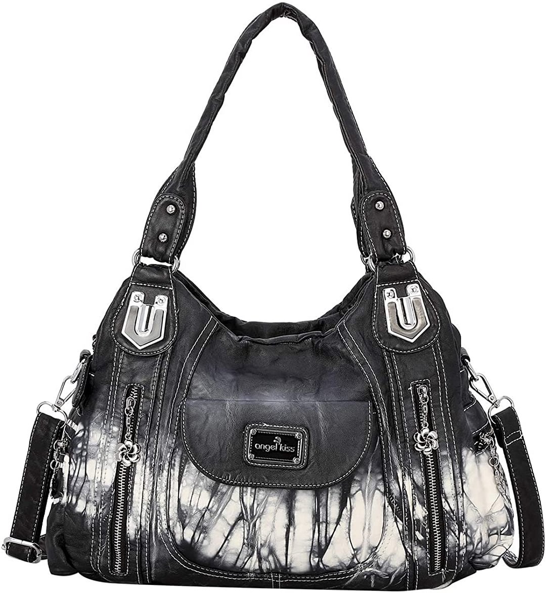 Hobo Women Handbag Roomy Multiple Pockets Street ladies' Shoulder Bag Fashion PU Tote Satchel Bag