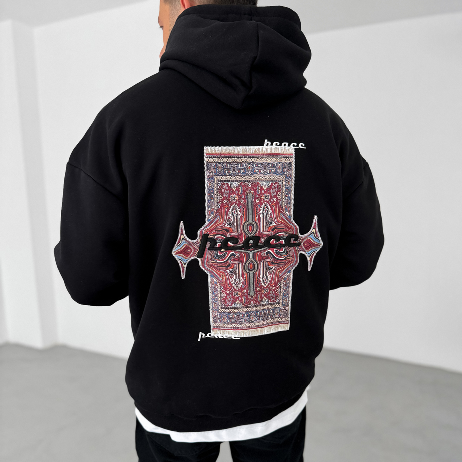 Ethnic Design Casual Oversized Hoodie