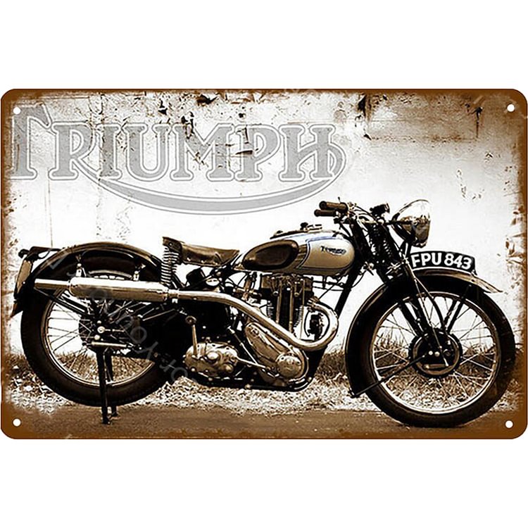 Triumph Motorcycle - Vintage Tin Signs/Wooden Signs - 8*12Inch/12*16Inch
