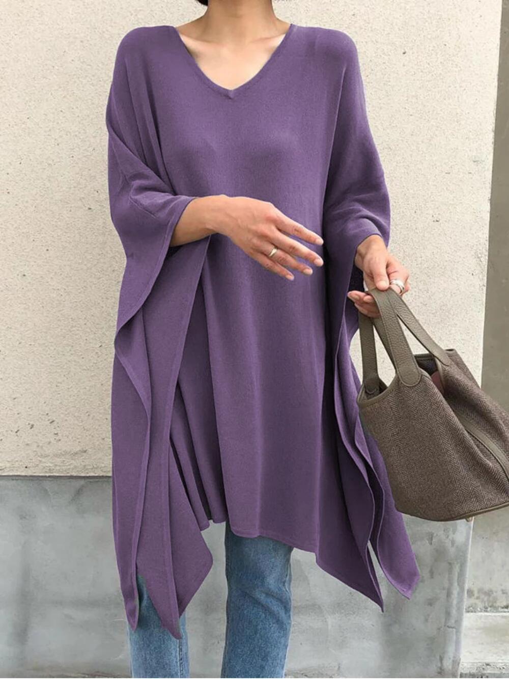 Rotimia Irregular loose top bat sleeve shirt