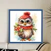 Christmas Owl - 18CT Stamped Cross Stitch 20*20cm/7.87*7.87in