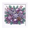 5D DIY Partial Special Shaped Drill Diamond Painting Kit Xmas Decor With Frame Kit 18x18cm