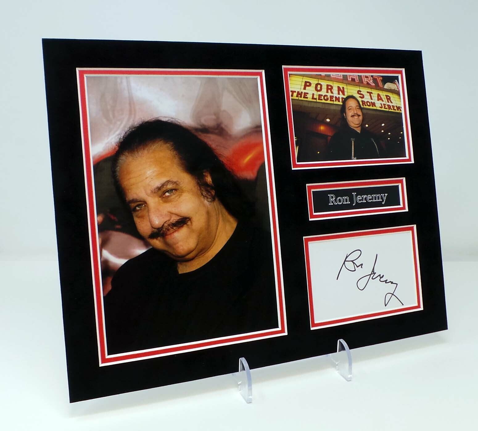 Ron JEREMY Signed Mounted Photo Poster painting Display 2 AFTAL RD COA American Porn Star Actor