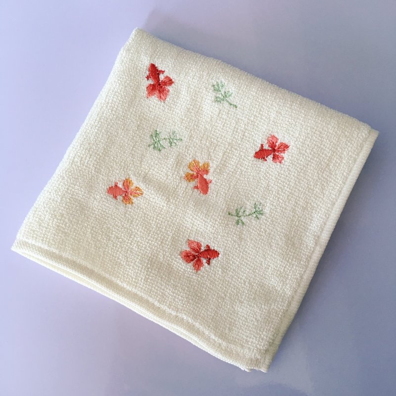 Goldfish Pattern Silk Towel For Kids-Real Silk Life