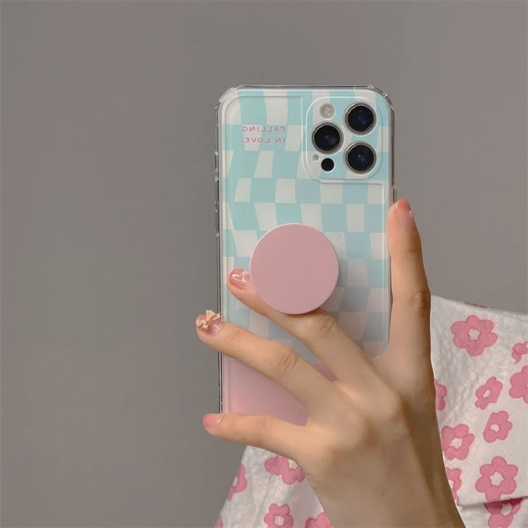 Blue Pink Checkerboard Phone Case