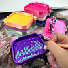 Diamond Painting Tray with Horizontal Strips - Heavy-Duty Plastic Tool Suitable for Crafting, Diamond Art & Rhinestone Projects - Horizontal Layout for Tweezers Access, Wide Drill Bit Line & Neat Organization - Durable Art Accessory Tray
