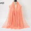 Pleated Linen Cotton Scarf Woolen Edge Women Hijab Shawl