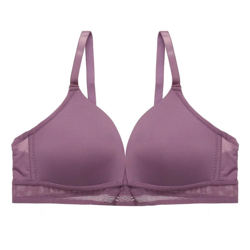 Seamless Comfort Wireless Bras For Women Underwear Mesh Straps Bra Sexy Lingerie Adjustable Push Up Bralette Party Wedding Bra