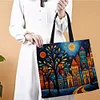 Colorful Houses-11CT DIY Stamped Cross Stitch Shopping Bag 40*40cm/15.75*15.75in