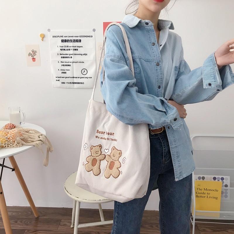 Kawaii Embroidery Shoulder Bag