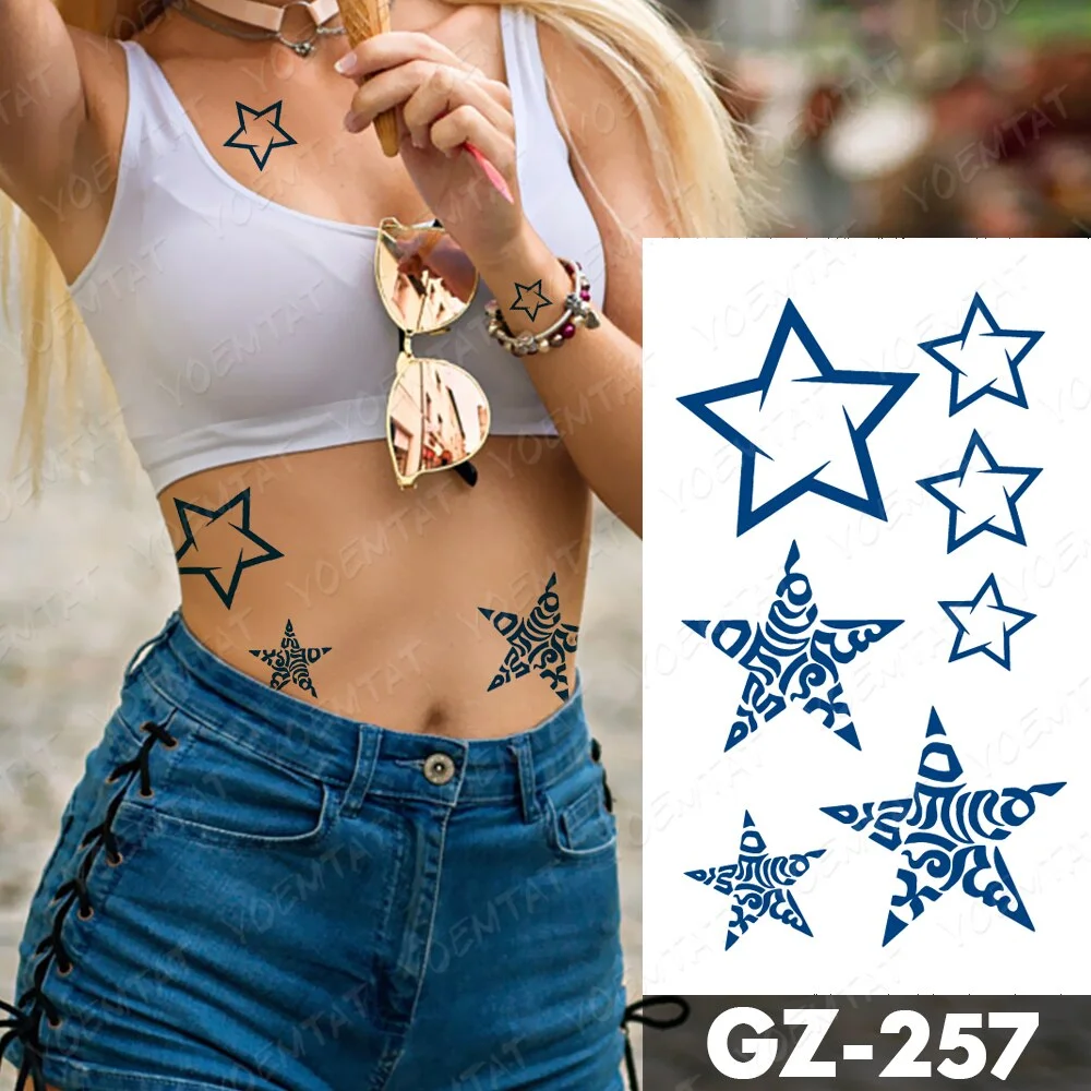 Sdrawing Lasting Ink Tattoos Body Art Waterproof Temporary Tattoo Sticker Butterfly Fairy Tatoo Arm Fake Feather Rose Swallow Tatto