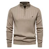 Men's Stand Collar Half Zip High Quality Sweater