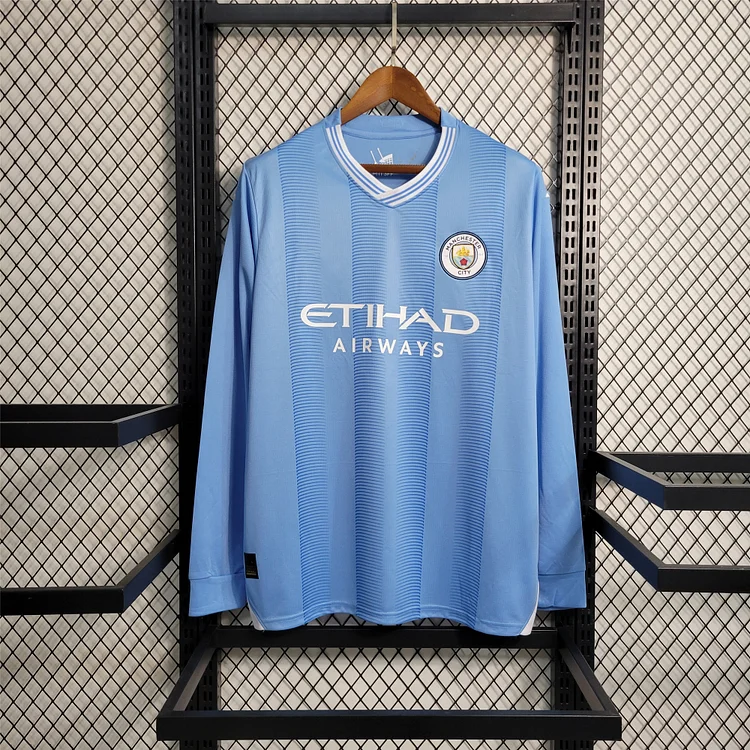 Man City Langarm Home Trikot 2023-2024