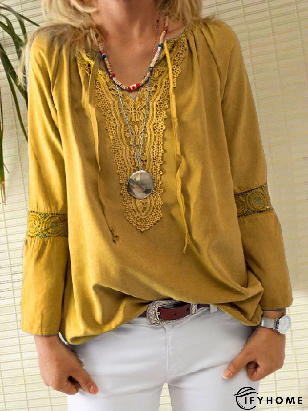 Coffee Casual 3/4 Sleeve Top | IFYHOME