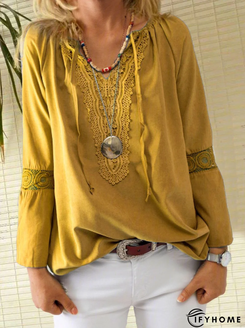 Coffee Casual 3/4 Sleeve Top | IFYHOME