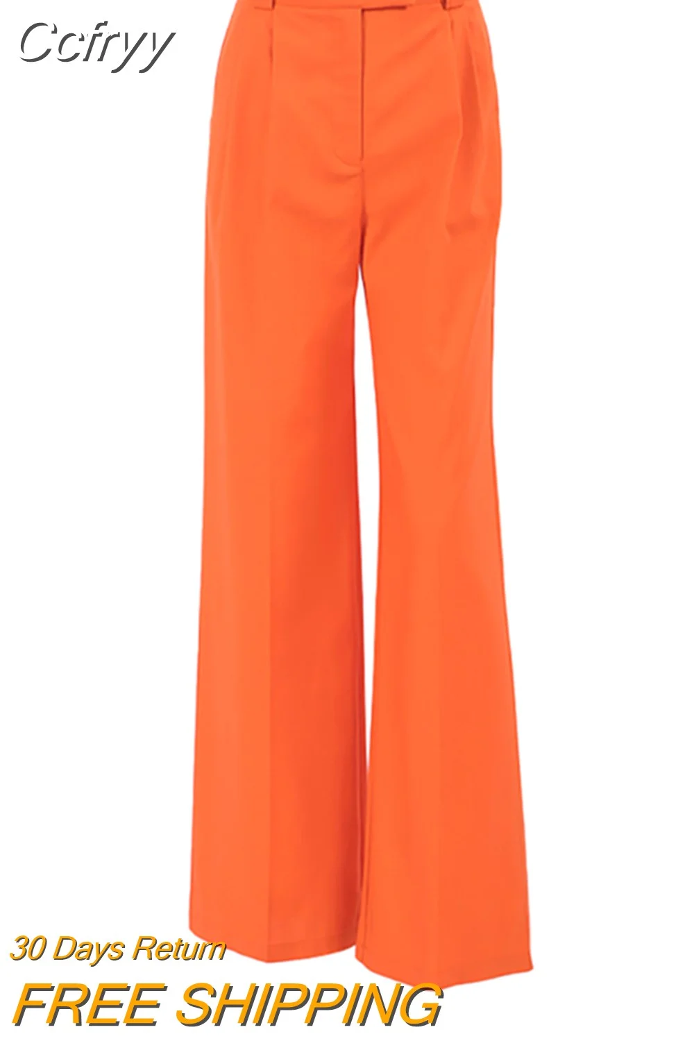 Huibahe Elegant Orange High Waist Pants Pleated Wide Legs Cotton Linen Trousers Office Ladies 2023 Breathable Pants Summer