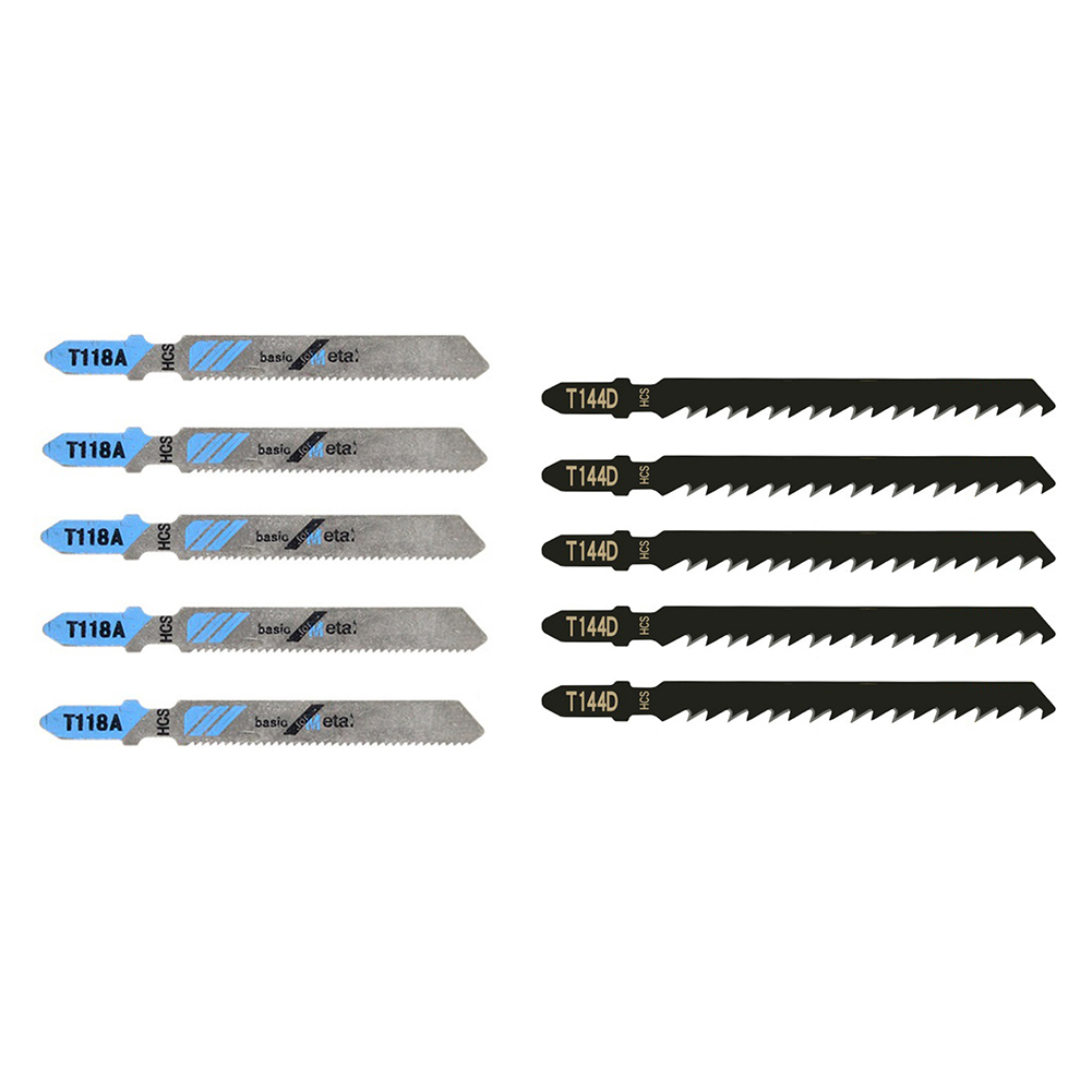 

5pcs Jig Saw Blades Set Woodworking Power Tool Metal Wood Fine Tooth Blade, T118a, 501 Original